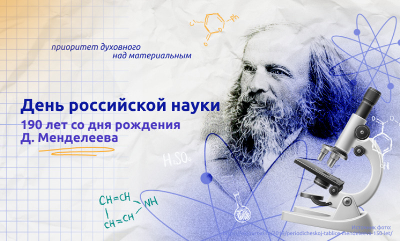 Разговоры о важном - 190-лет со дня рождения Д.И.Менделеева.
